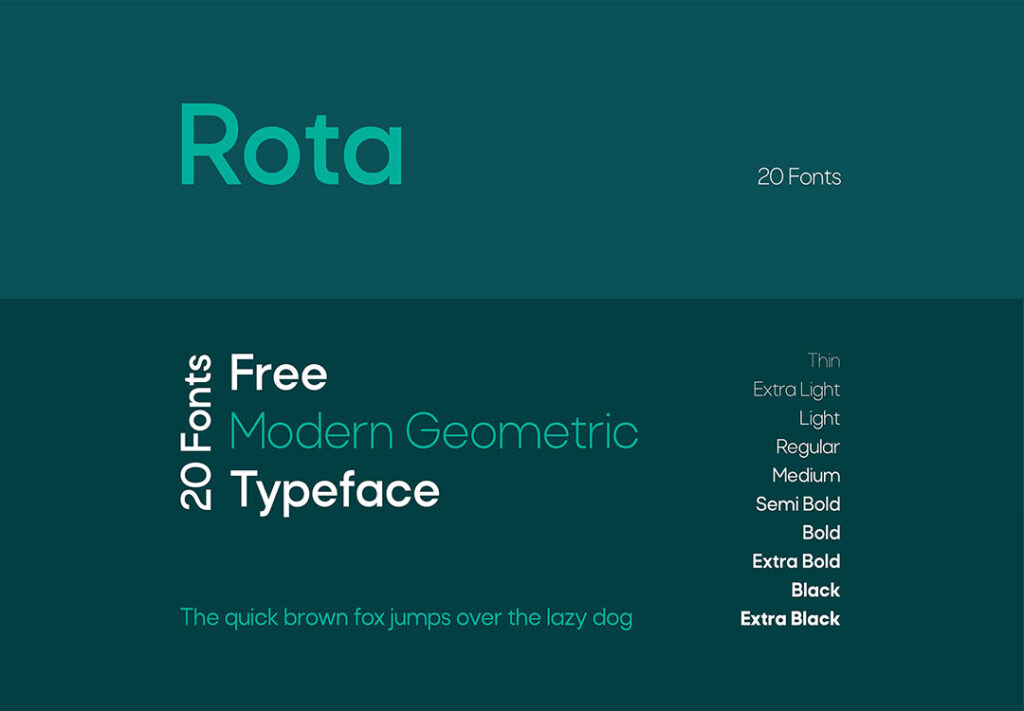 Rota Font Family free fonts