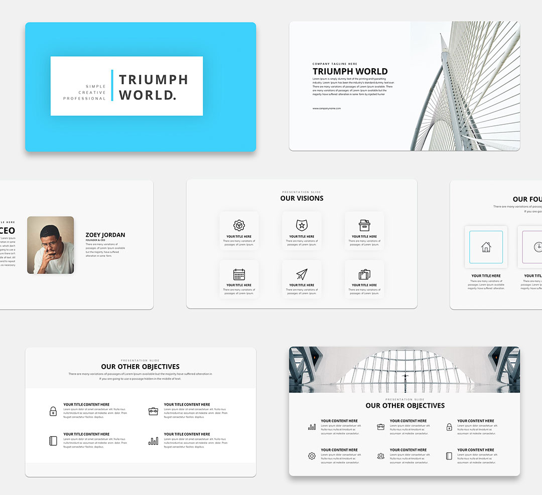 Free The Triumph World - Minimal PowerPoint Template