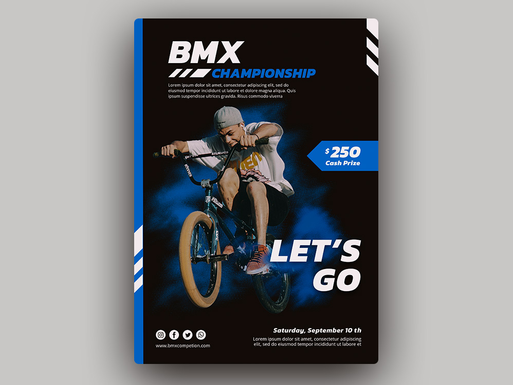 free bmx competition poster