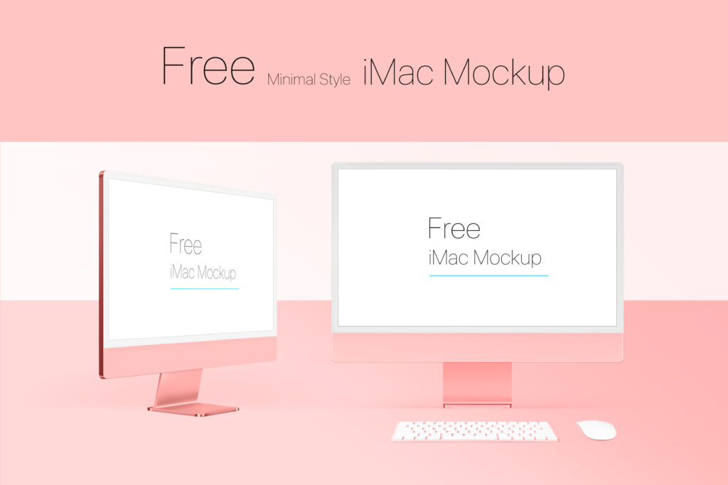 Free iMac Minimal Mockup