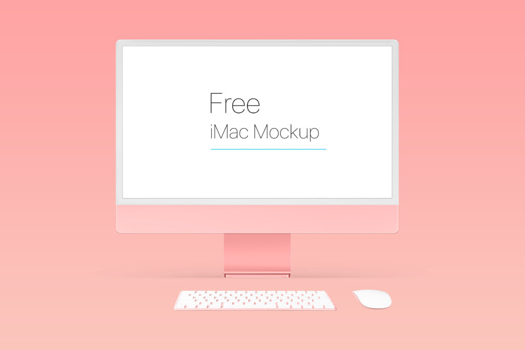 Free iMac Minimal Mockup