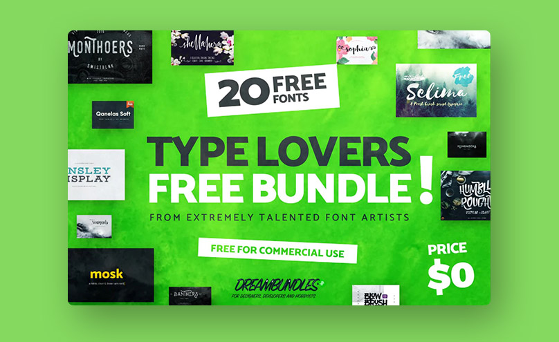 Download free font bundle Free-Dream-Bundle-Cover