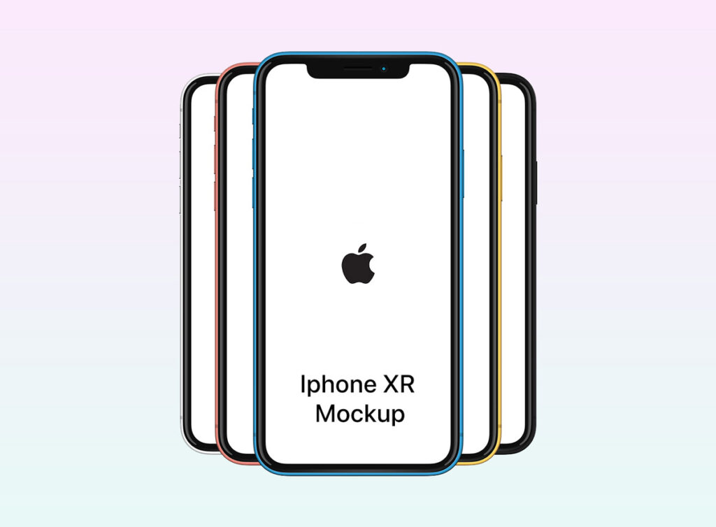 Colorful-iPhone-XR-Mockup PSD Template-Featured