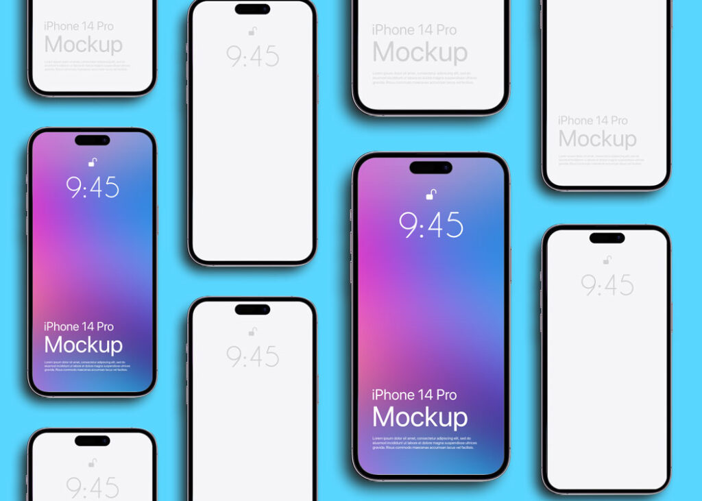 Download Free iPhone 14 Pro PSD Mockups - Graphic Shell