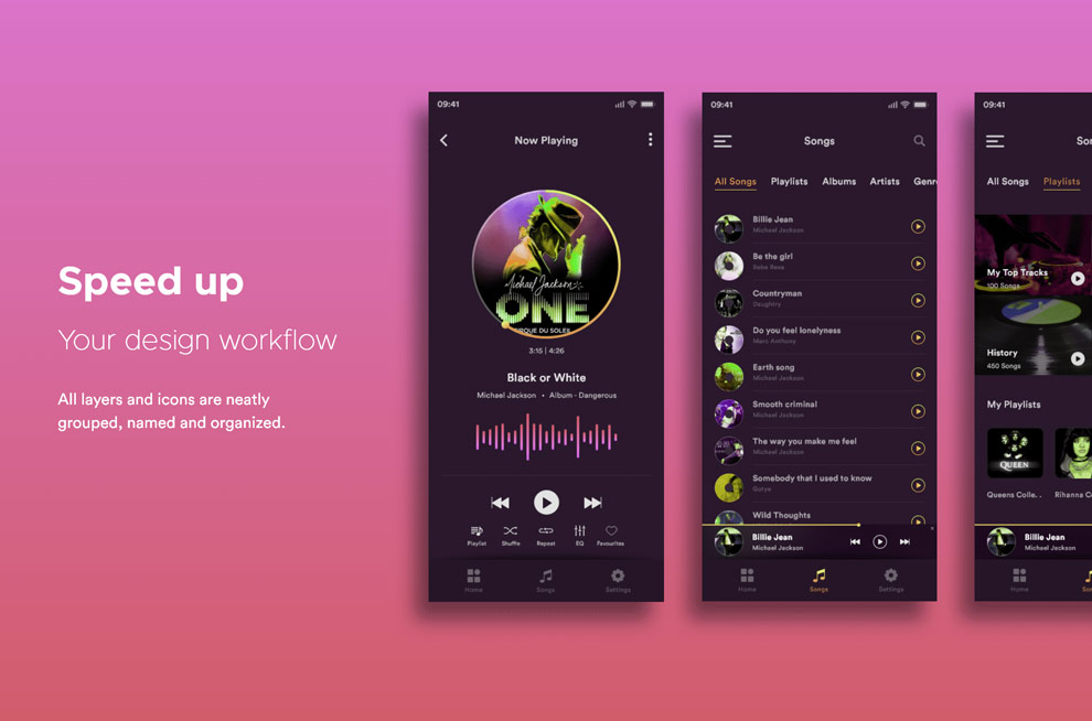 Music-Mobile-App-UI-Kit-XD-PSD