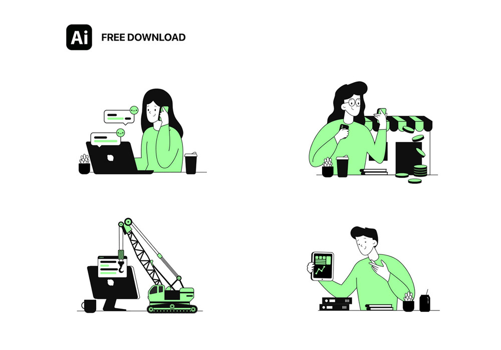 Free-E-commerce-Vector-Illustrations