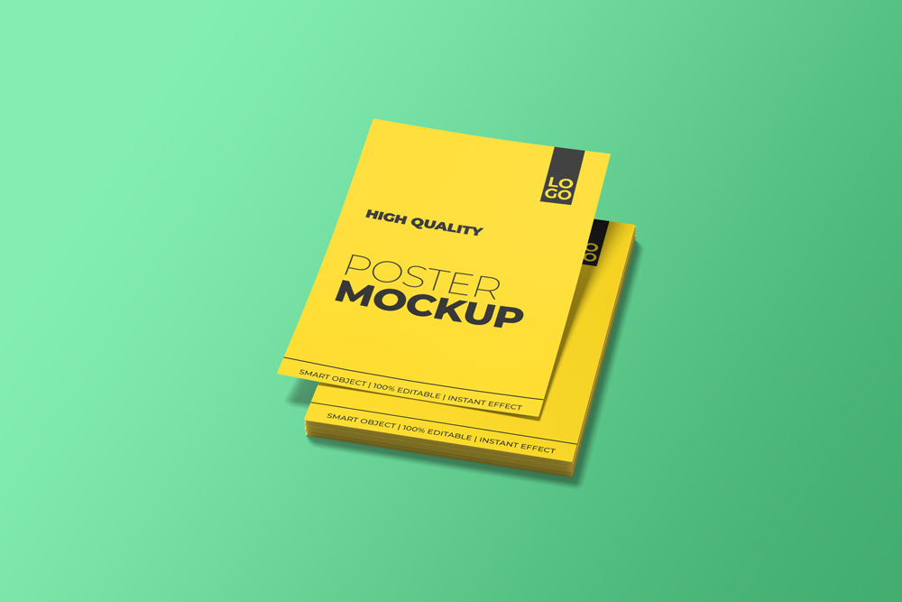 stacked Free-A4-Mockup-for-your-Posters