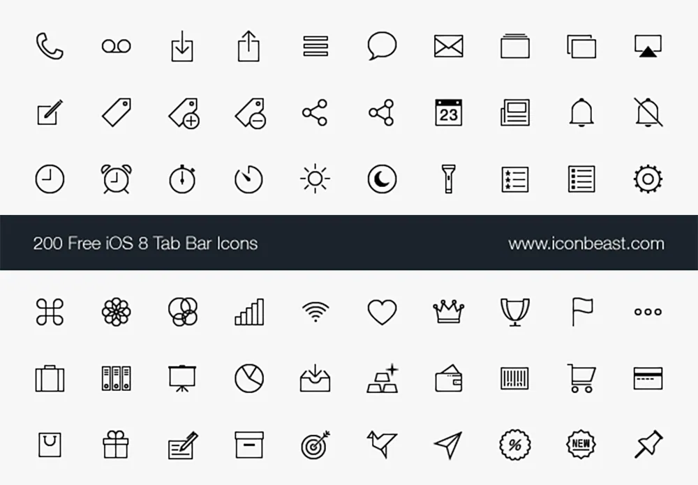 free ios tab bar icons
