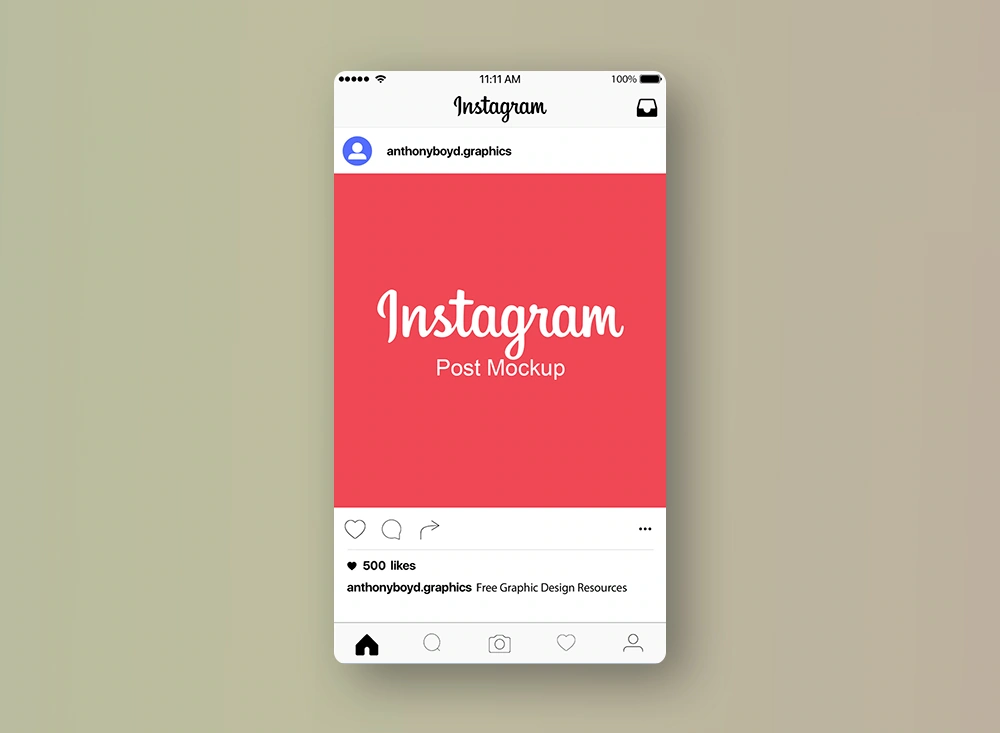 2016 Instagram Post Page Mockup - Anthony Boyd Graphics