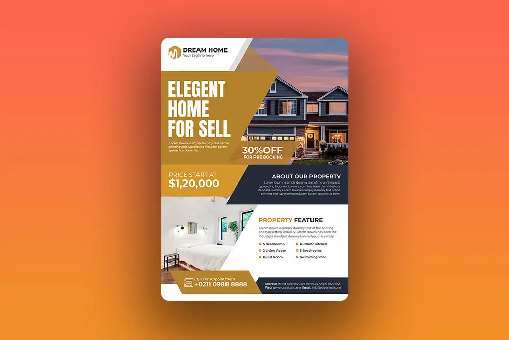 Free Real Estate Flyer Template PSD Download 2