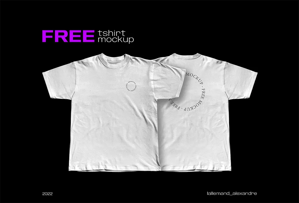 Want to display your t-shirt designs more realistically? This Free Realistic T-shirt Mockup works just fine. With this freebie, you may polish and cap