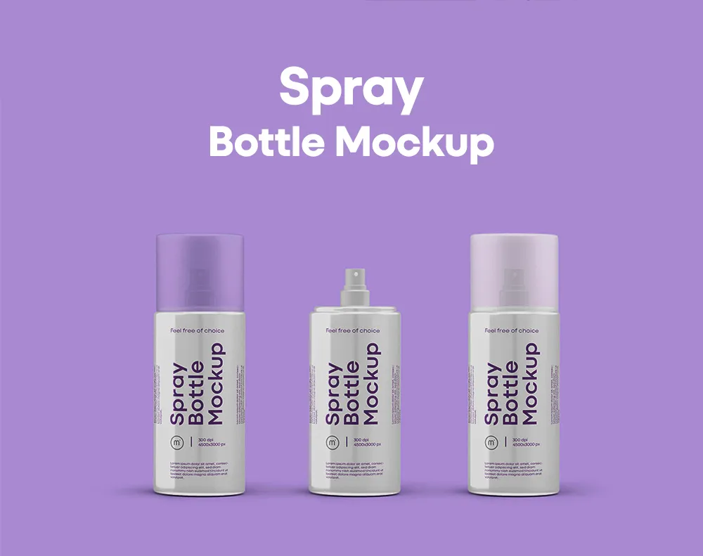 Spray Bottle Mockup Free PSD Download