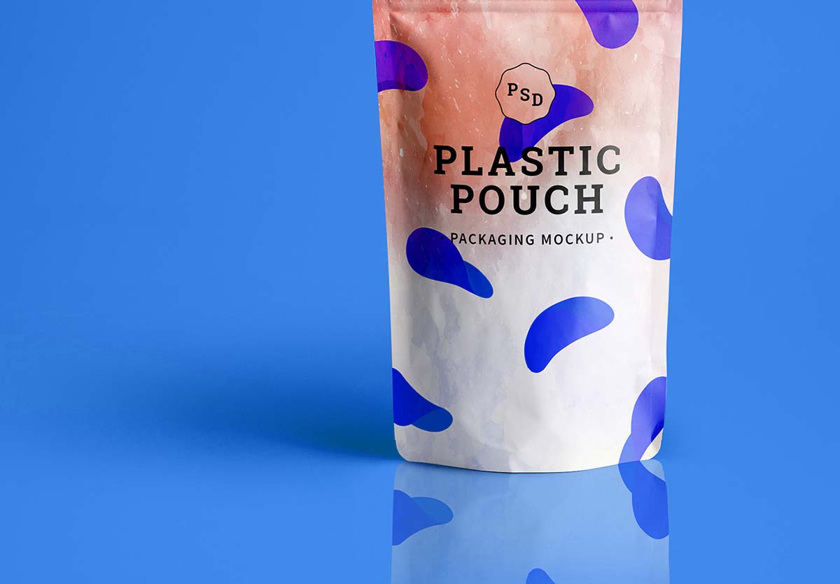 Free Plastic Pouch Packaging MockUp - Graphic Shell