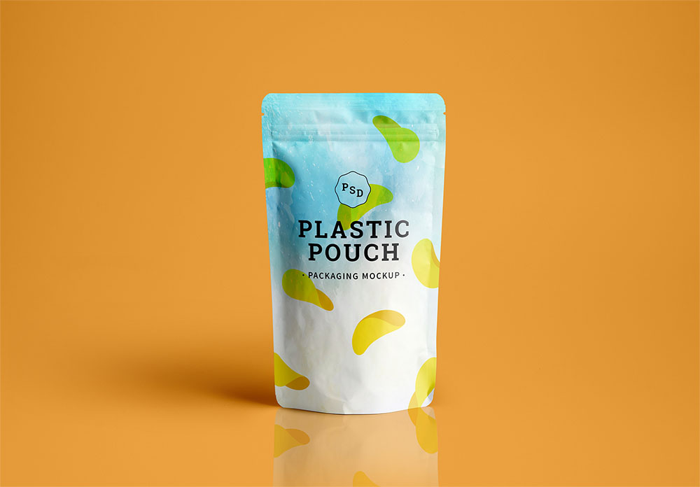 Free Plastic Pouch Packaging MockUp PSD Download