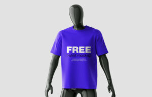 Free T-shirt Mockup on Mannequin PSD Download - Graphic Shell