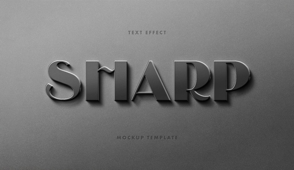 Download Sharp Metal Logo Mockup