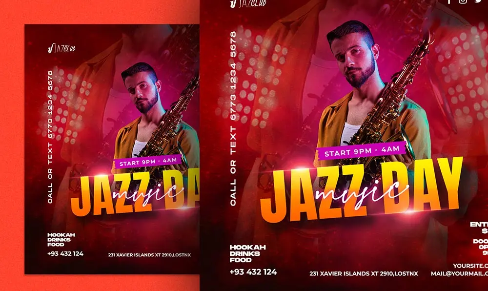 Jazz Music Poster Psd Download For Free Graphic Shell