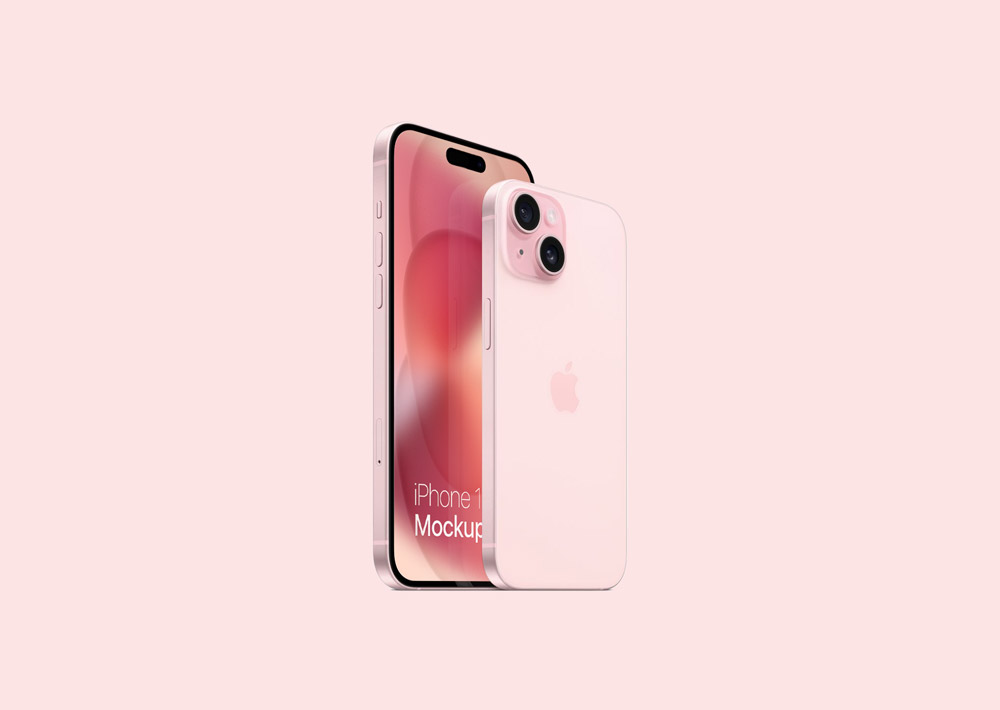Latest iPhone 15 Mockup Free PSD Download 1
