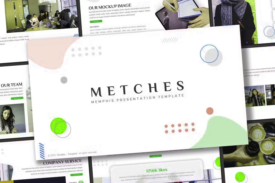 Metches - Memphis Free Powerpoint Template