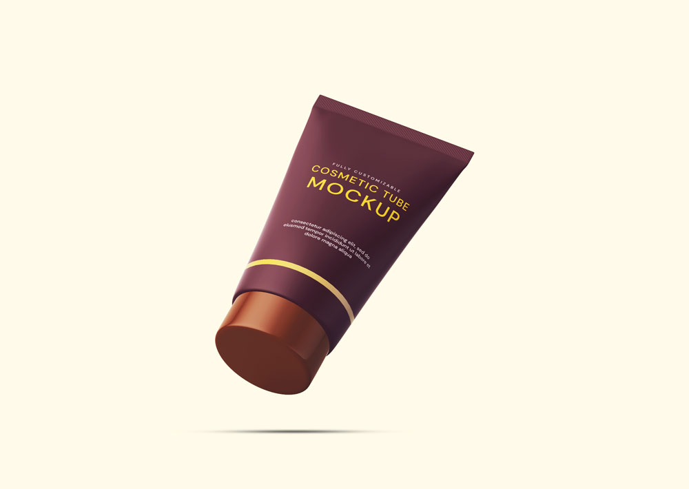 Download Premium Floating Cosmetic Tube Mockup (Free Version)