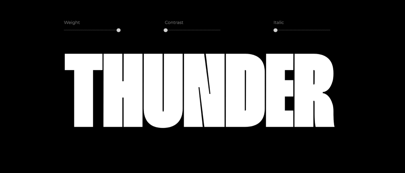 Download THUNDER Free Typeface animation