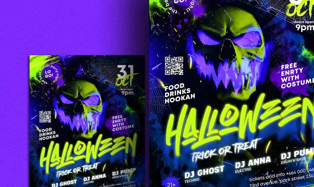 Download Free Halloween PSD Posters