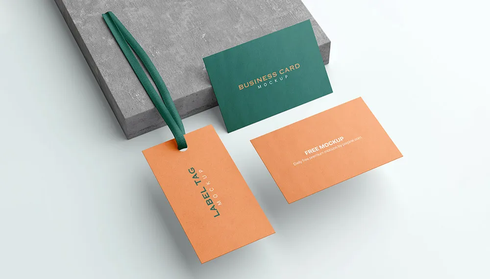 Realistic-Business-Card-and-Label-Tag-Free-PSD-Mockup